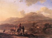 Italian Landscape at Sunset, 1670-72 Reproduction