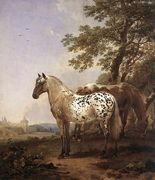 Landscape with Two Horses Reproduction