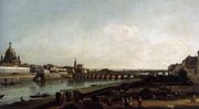 Dresden from the Right Bank of the Elbe, above the AugustusbrÃ¼cke 1747 Reproduction