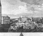 Dresden, the Ruins of the Pirnaische Vorstadt 1766 Reproduction