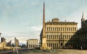 Rome- View of the Piazza di San Giovanni in Laterano 1743-44 Reproduction