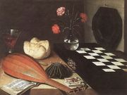 Still-life with Chessboard (The Five Senses) 1630 Reproduction