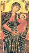 Madonna and Child Enthroned with Two Angels 1260s or 70s Reproduction