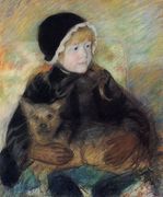 Elsie Cassatt Holding A Big Dog Reproduction