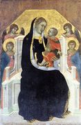 Virgin Enthroned with Child and Four Angels c. 1320 Reproduction