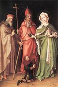 Saints Catherine, Hubert and Quirinus with a Donor c. 1435 Reproduction