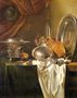 Still Life with Chafing Dish, Pewter, Gold, Silver, and Glassware Reproduction