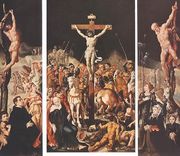 Crucifixion (Triptych) 1545-50 Reproduction