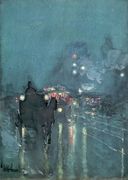 Nocturne, Railway Crossing, Chicago 1892-93 Reproduction