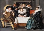 A Merry Company Making Music 1623 Reproduction