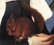 Portrait of a Lady with a Squirrel and a Starling (detail) 1527-28 Reproduction