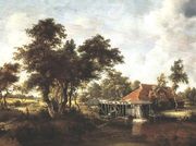 Wooded Landscape with Water Mill 1662-1664 Reproduction