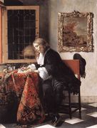 Man Writing a Letter 1662-65 Reproduction