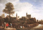 A View of Het Sterckshof near Antwerp c. 1646 Reproduction