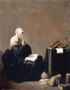 A Woman Praying, Oil on panel, 34 x 31 cm Reproduction