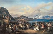 The Entry of King Othon of Greece into Nauplia 1835 Reproduction