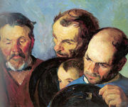 Heads of Three Men and a Boy Reproduction