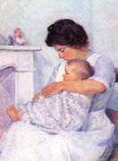 Mother and Child (White Mantel) 1912 Reproduction