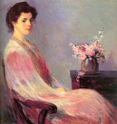 Lady in Pink Reproduction