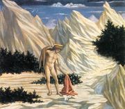 St John in the Wilderness (predella 2) c. 1445 Reproduction