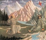 The Stigmatization of St Francis (predella 1) c. 1445 Reproduction