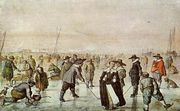 A Scene On The Ice Reproduction