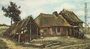 Cottage With Decrepit Barn And Stooping Woman Reproduction