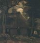 Cottage With Trees And Peasant Woman Reproduction