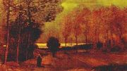 Autumn Landscape At Dusk Reproduction