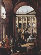 Capriccio, castle gate, loggia and big Fontaine in Vojoda Potocki Reproduction