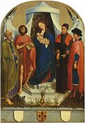 Medici Madonna scene, Madonna and Peter, John the Baptist, Cosmas and Damian Reproduction