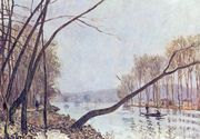 Bank of the Seine in the autumn Reproduction