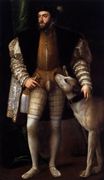 Charles V Standing with His Dog Reproduction