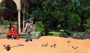 Scene in the gardens of the Fortress of Seville Reproduction