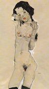 Standing nude young girl 2 Reproduction