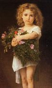 Child With Flowers Reproduction