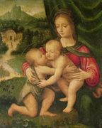 Madonna and Child with St John Reproduction