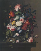 Floral Still Life With Nest Of Eggs 1851 52 Reproduction