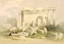 Ruins of the Eastern Portico of the Temple of Baalbec, May 6th 1839, plate 83 from Volume II of The Holy Land, engraved by Louis Haghe 1806-85 pub. 1843 Reproduction