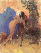 Struggle Between Woman And Centaur Reproduction