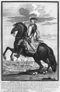 King Charles XII 1682-1718 of Sweden, on horseback, 1702 Reproduction