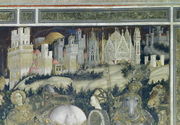 St. George and the Princess of Trebizond, detail of the city in the background, c.1433-38 Reproduction