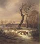 Fox in a Winter Scene Reproduction