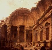 Interior of the Temple of Diana at Nimes, 1787 Reproduction