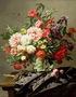 Peonies, Poppies and Roses, 1849 Reproduction