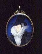 Portrait miniature of an unknown lady 1590 Reproduction