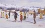 Skaters on the Ice Rink Reproduction