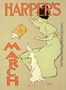 Reproduction of a poster advertising Harpers Magazine, March edition, American, 1894 Reproduction