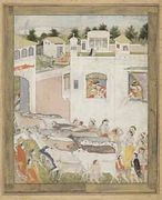 The Hour of Cowdust from Punjab Hills Northern India 1812 Reproduction