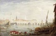 The Monument and London Bridge 1820-80 Reproduction